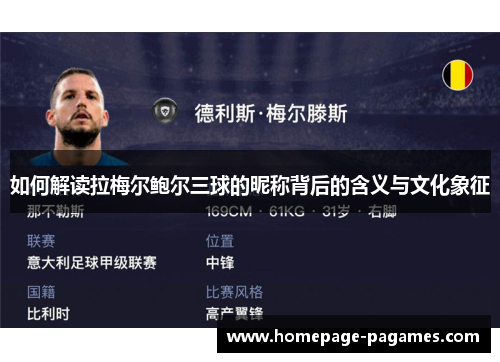 如何解读拉梅尔鲍尔三球的昵称背后的含义与文化象征